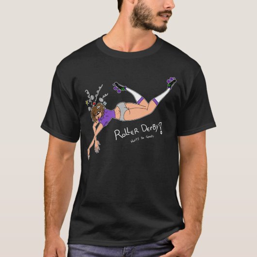 T-shirt De Derby de fille noir vers le bas (Devant)