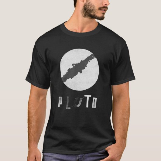 T-Shirt de design spatial de la planète Pluton (Devant)