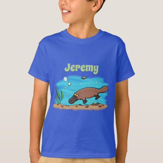 T-shirt de dessin animé Cute platypus (Devant)
