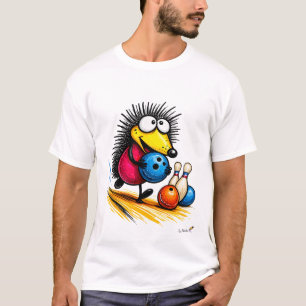 T-Shirt de dessin animé drôle de hérisson de bowli