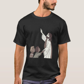 T-shirt de dessin animé Jésus bénissant les enfant