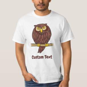 T-shirt de dessin de hibou