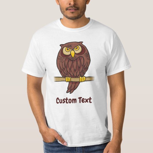 T-shirt de dessin de hibou (Devant)