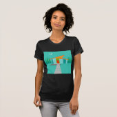 T-shirt de dessin de l'ère spatiale (Devant entier)