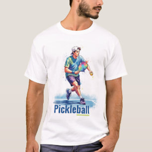 T-shirt de dessin de pickleball