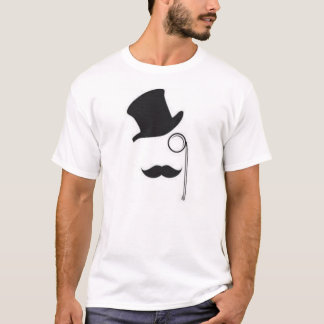 T-shirt de Dessus-casquette, de monocle et de