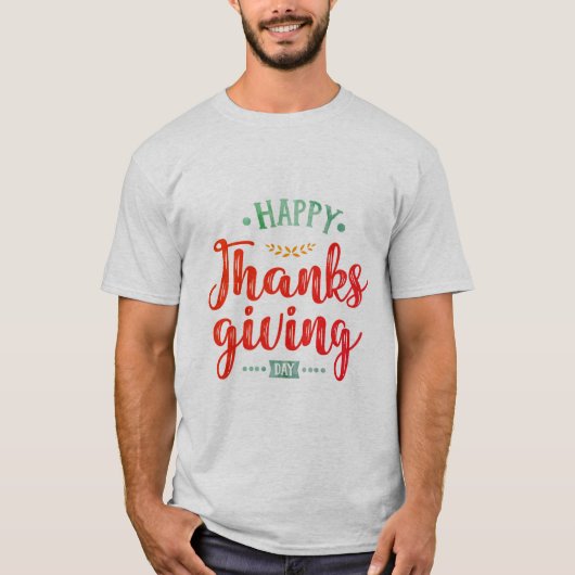 T-Shirt de devis de jour bon thanksgiving (Devant)