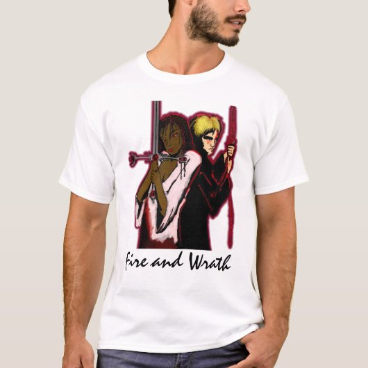 T-shirt de devise de magicien et de guerrier (Devant)