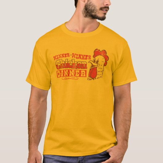 T-SHIRT DE DÎNER DE POULET DE GAGNANT DE GAGNANT (Devant)