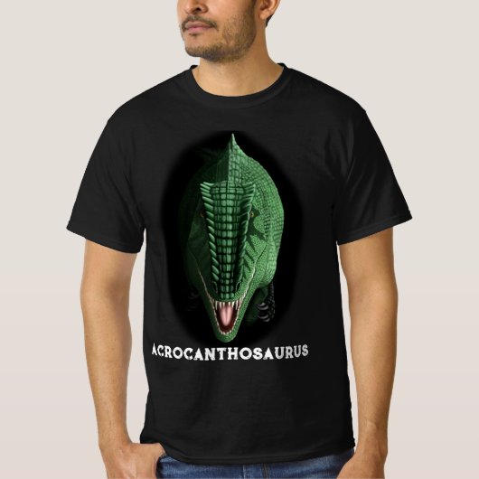 T-Shirt de dinosaure Acrocanthosaurus (Devant)