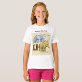 T-shirt de dinosaure ou d'animal préhistorique (Devant entier)