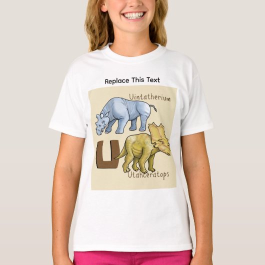 T-shirt de dinosaure ou d'animal préhistorique (Devant)