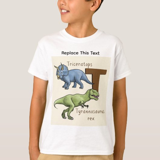 T-shirt de dinosaure ou d'animal préhistorique (Devant)
