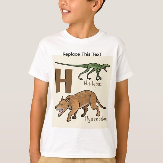 T-shirt de dinosaure ou d'animal préhistorique (Devant)