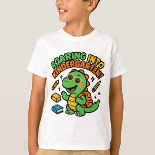 T-shirt de dinosaure rugissant pour la maternelle