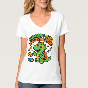 T-shirt de dinosaure rugissant pour la maternelle