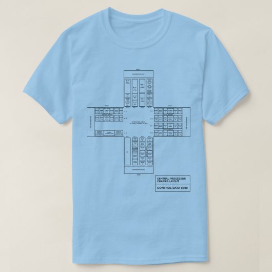 T-shirt de disposition de châssis de la CDC 6600 (Design devant)