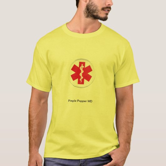 T-shirt de DM de bouton-pression de bouton (Devant)