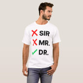 T-shirt de doctorat (Devant entier)