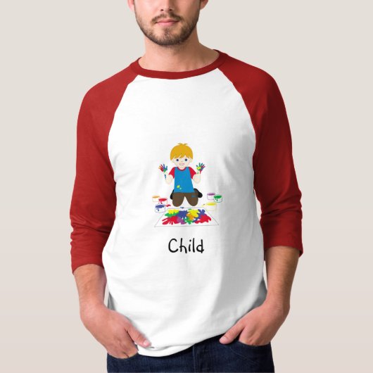 T-shirt de doigt-peinture d'enfant (Devant)