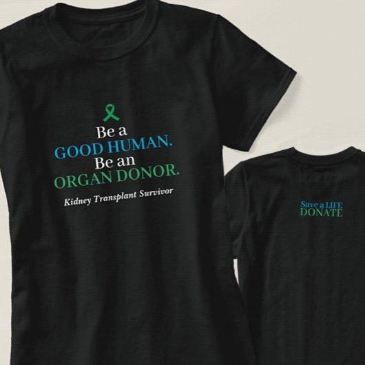T-shirt de don d'organes de transplantation person