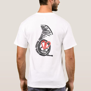T-shirt de dos de rouge d'amour de Humppa