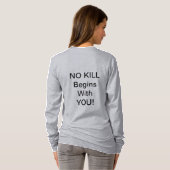 T-shirt de douille d'avocats d'animaux d'abri long (Dos entier)