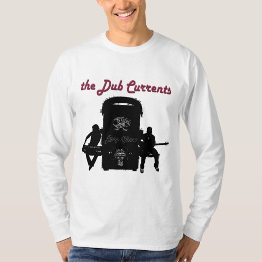 T-shirt de douille de courants de copie long (Devant)