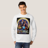 T-shirt de douille de ?ère famille d'Obama d'iBODY (Devant entier)