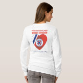 T-shirt de douille de la Division des mamans (Dos entier)