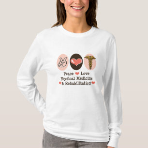 T-shirt de douille de l'amour PM&R de paix long