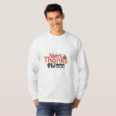 T-shirt de douille de Mashup de vacances long (Devant entier)