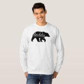 T-shirt de douille d'ours de papa long (Devant entier)