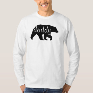 T-shirt de douille d'ours de papa long