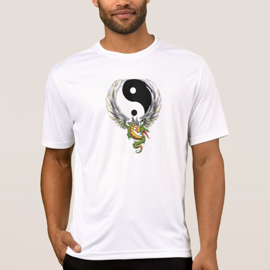 T-shirt de dragon de Yin Yang (Devant)