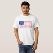T-shirt de drapeau américain de Vizsla des hommes (Devant entier)