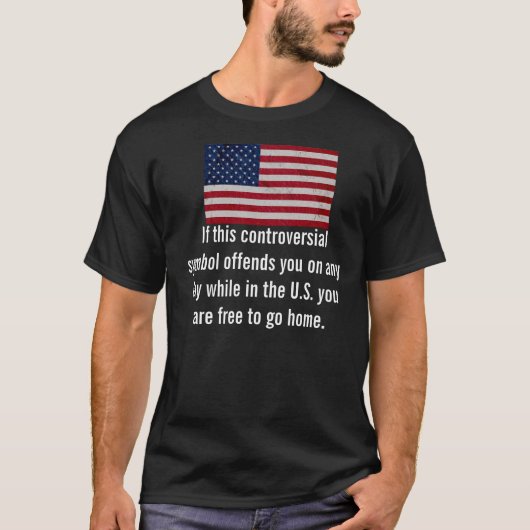 T-shirt de drapeau conservateur et américain, (Devant)