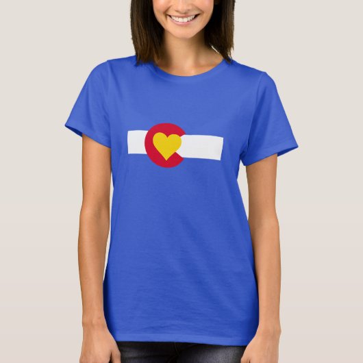 T-shirt de drapeau d'amour du Colorado (Devant)