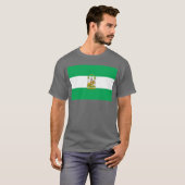 T-shirt de drapeau d'Andalousie (Devant entier)