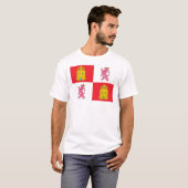 T-shirt de drapeau de Castille et de Léon (Devant entier)