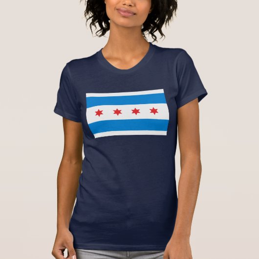 T-shirt de drapeau de Chicago (Devant)