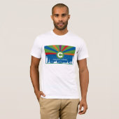 T-shirt de drapeau de Columbus Indiana (Devant entier)