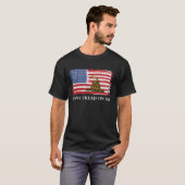 T-shirt de drapeau de Gadsden que je ne marche pas (Devant entier)