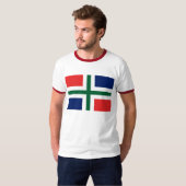 T-shirt de drapeau de Groningue (Devant entier)