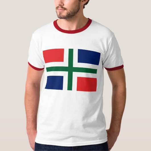 T-shirt de drapeau de Groningue (Devant)