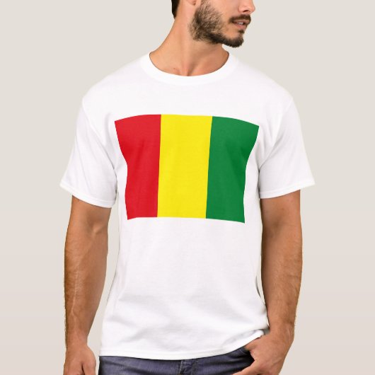 T-shirt de drapeau de Guinée (Devant)