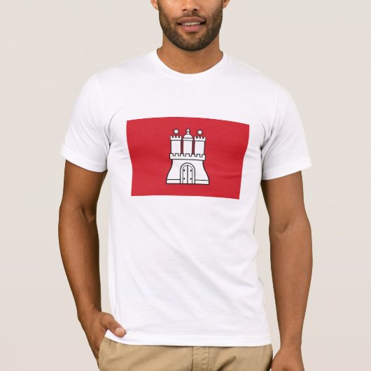 T-shirt de drapeau de Hambourg (Devant)