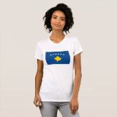 T-shirt de drapeau de Kosovo (Devant entier)