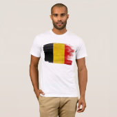 T-shirt de drapeau de la Belgique (Devant entier)