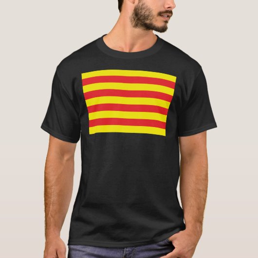T-shirt de drapeau de la Catalogne (Devant)